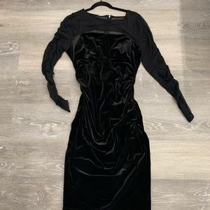 INC Mesh Long Sleeve Dress